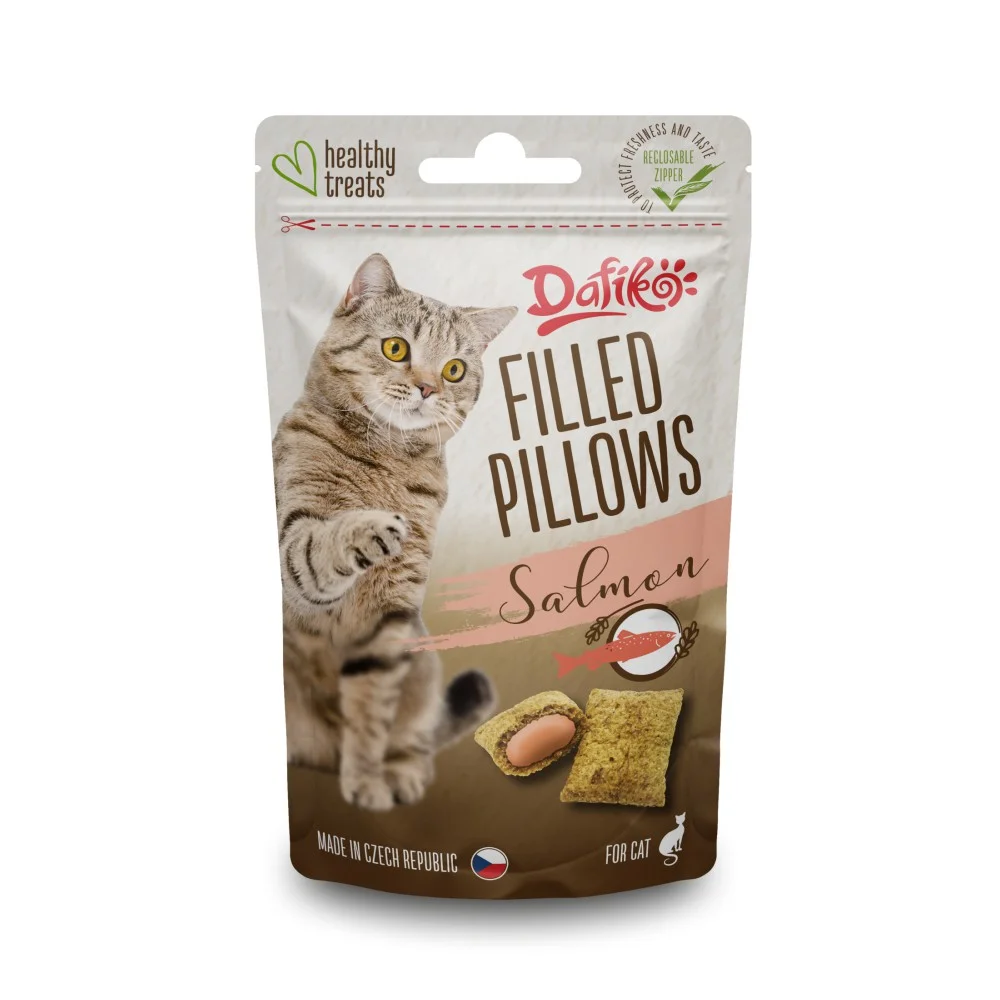 ხრაშუნა ბალიშები თევზის შიგთავსით კატებისთვის