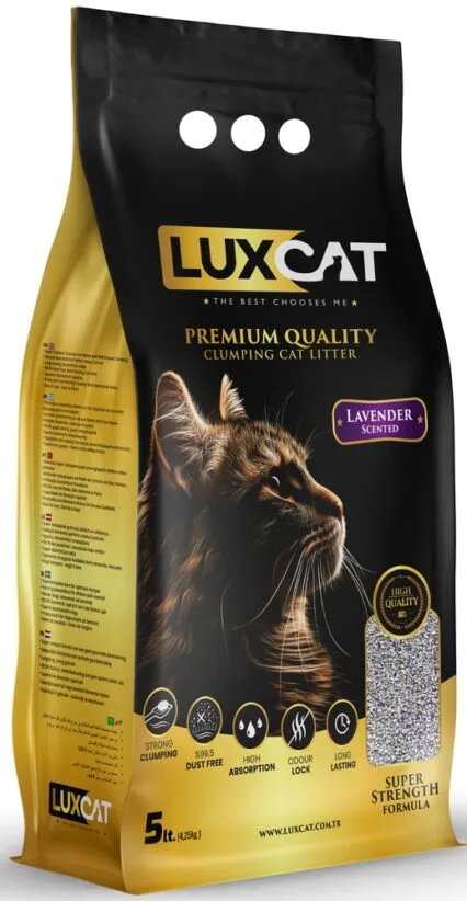 LUX CAT -  კატის ქვიშა საბავშვო ლავანდის არომატით 5ლ